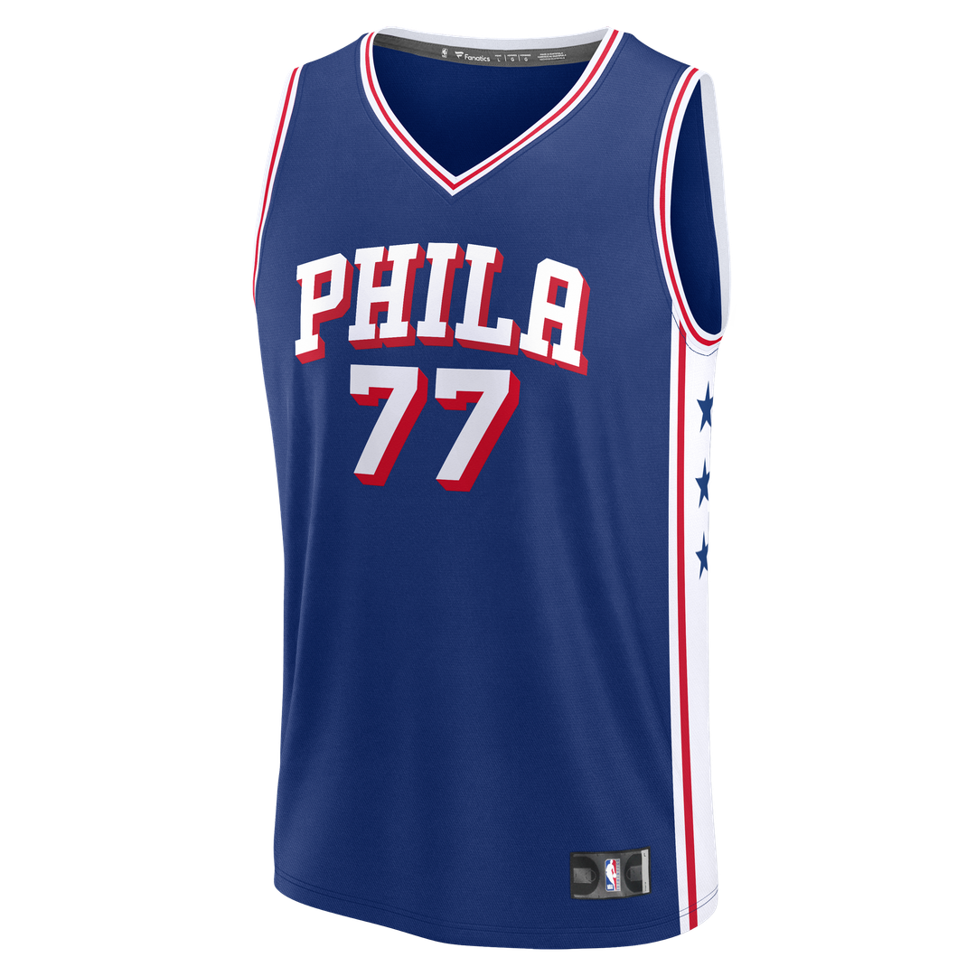 VJ Edgecombe | Philadelphia 76ers | Fast Break Jersey - Royal - Icon Edition