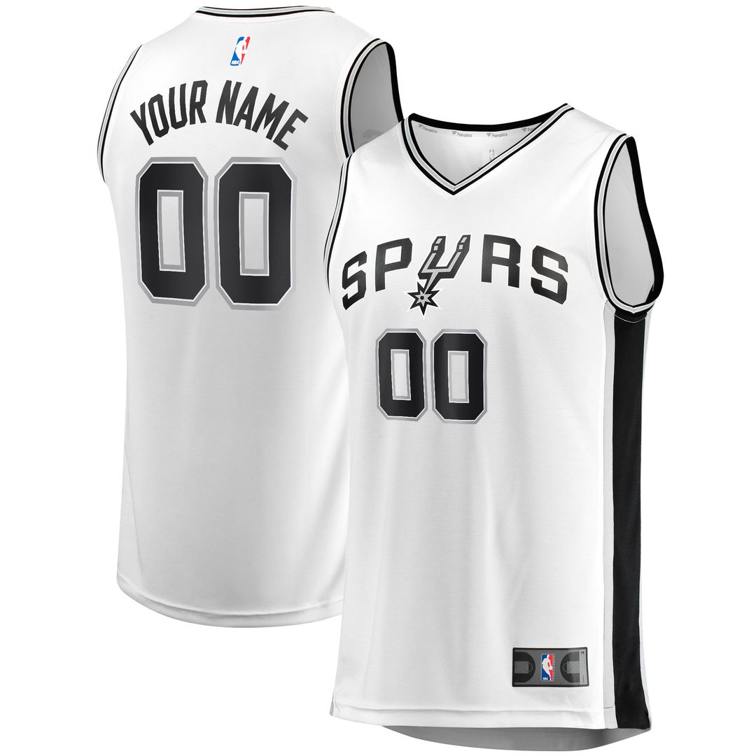 San Antonio Spurs | Youth Fast Break Replica Custom Jersey - Association Edition - White