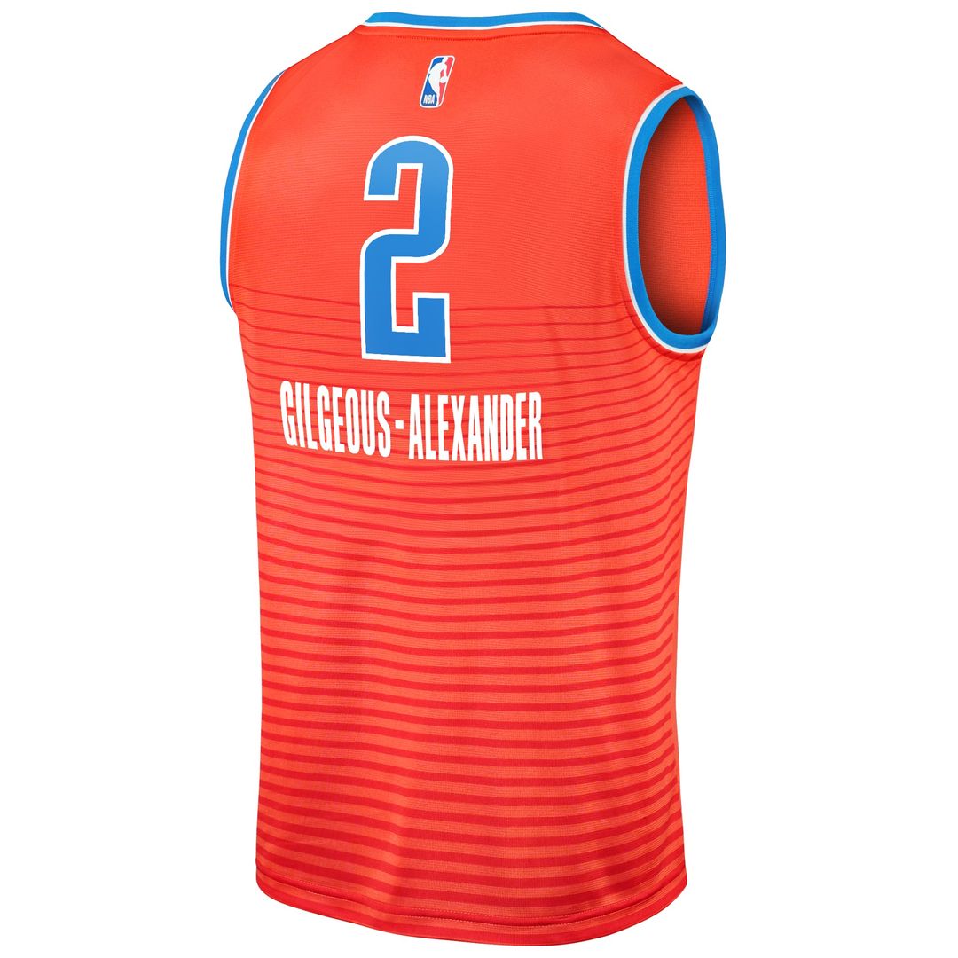 Shai Gilgeous-Alexander | Oklahoma City Thunder | Fast Break Player Jersey - Statement Edition - Orange