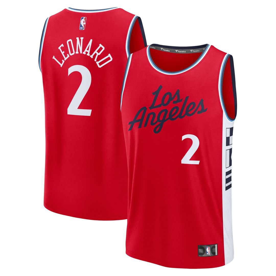 Kawhi Leonard | LA Clippers | Fast Break Replica Player Jersey - Statement Edition - Red