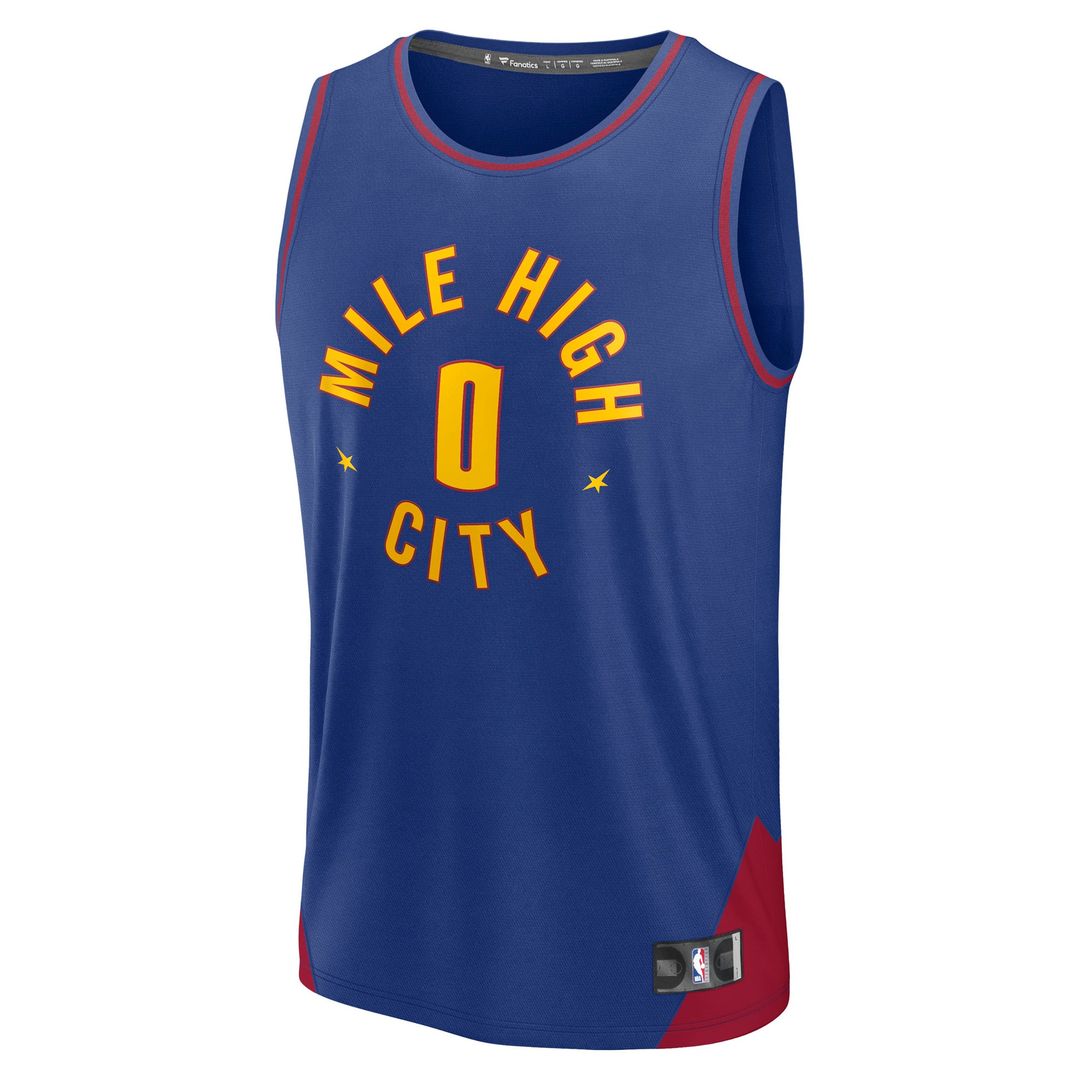 Christian Braun | Denver Nuggets | Fast Break Replica Player Jersey - Statement Edition - Blue