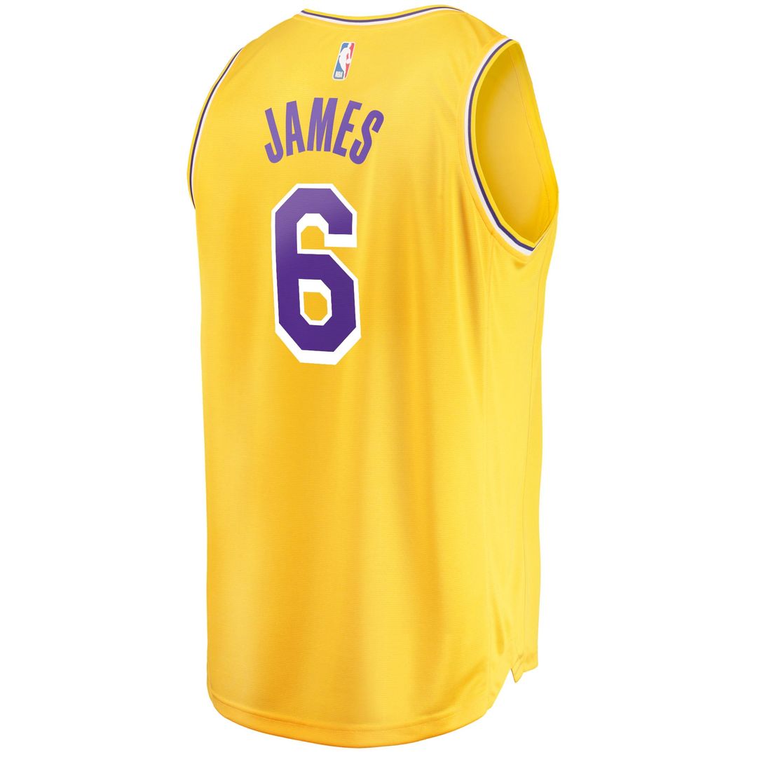 LeBron James | Los Angeles Lakers | 2021/22 Fast Break Replica Jersey - Icon Edition - Gold