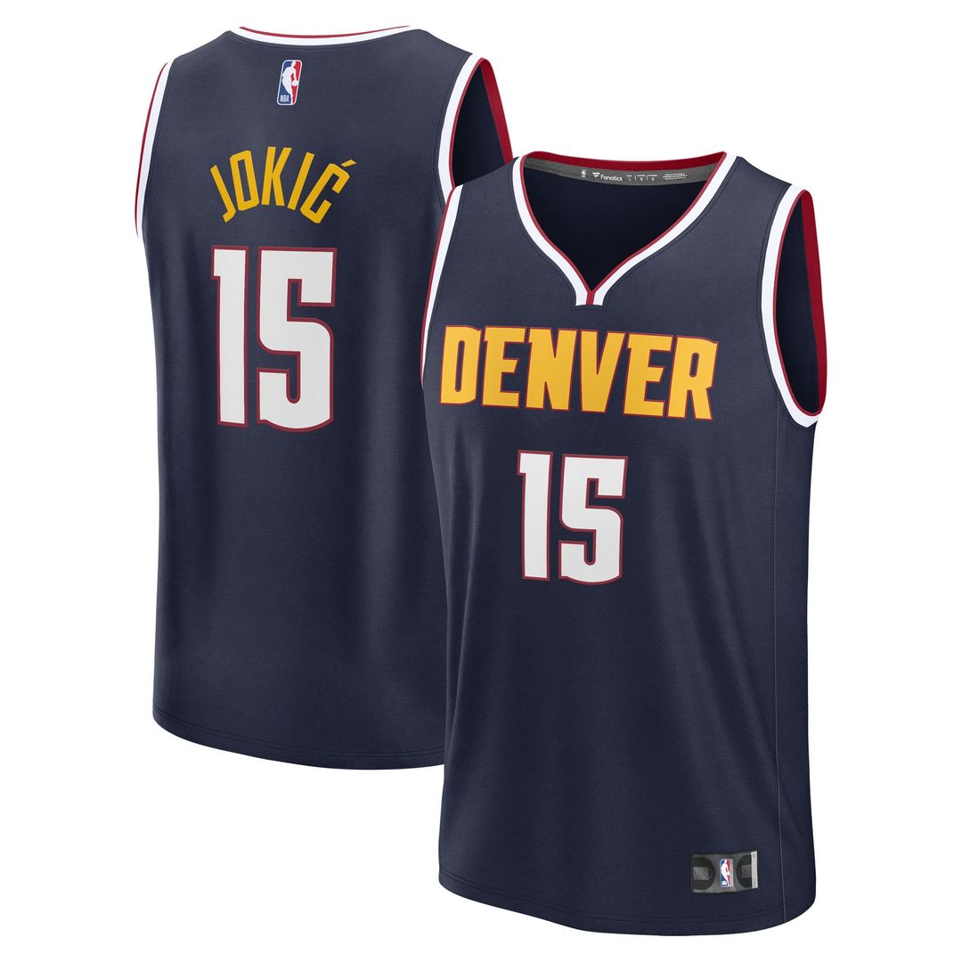 Nikola Jokic | Denver Nuggets | Youth Fast Break Replica Player Jersey - Icon Edition - Navy