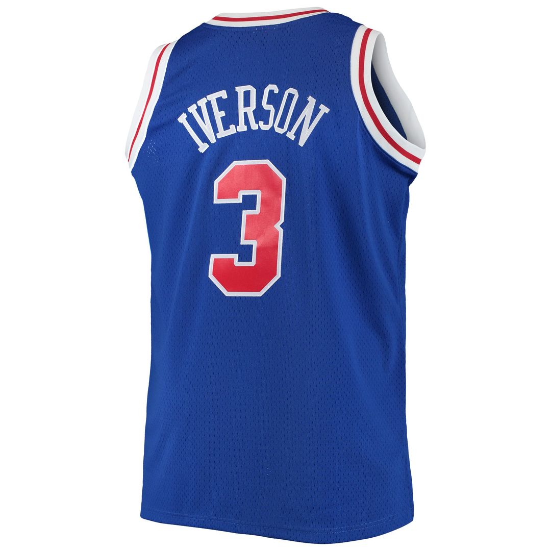 Allen Iverson | Philadelphia 76ers | 1996/97 Big & Tall Hardwood Classics Swingman Jersey - Royal