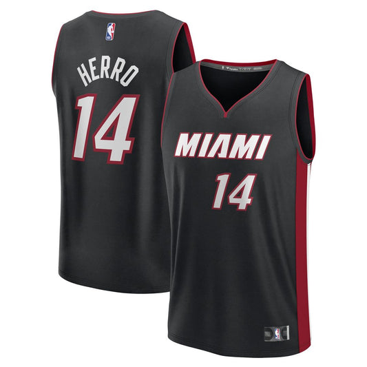 Tyler Herro | Miami Heat | Youth Fast Break Replica Player Jersey - Black - Icon Edition