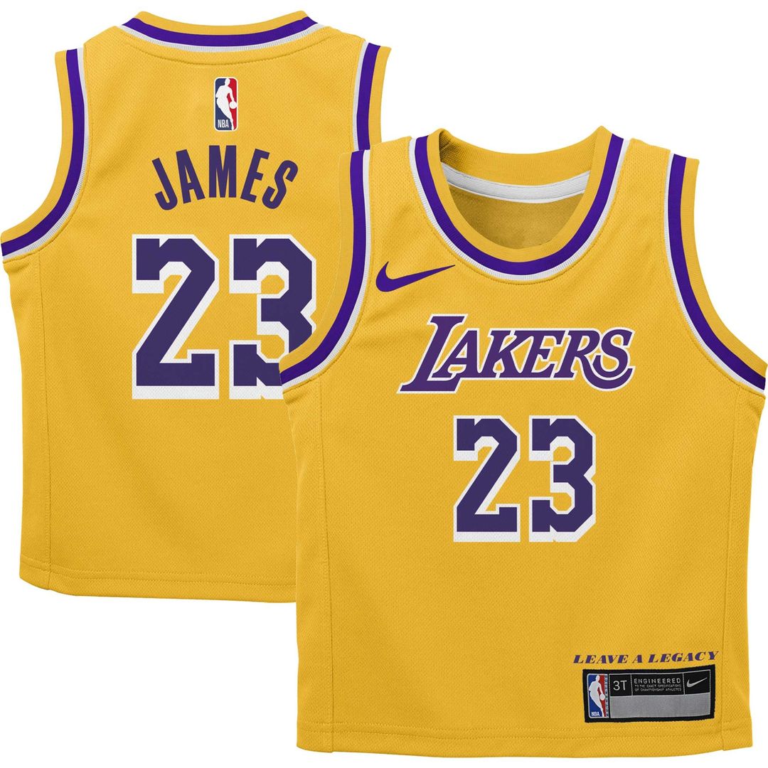 LeBron James | Los Angeles Lakers | Toddler Swingman Player Jersey - Icon Edition - Gold