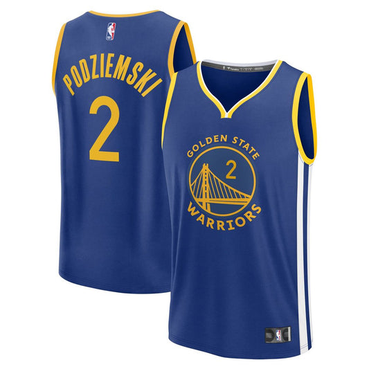 Brandin Podziemski | Golden State Warriors | Fast Break Replica Player Jersey - Icon Edition - Royal