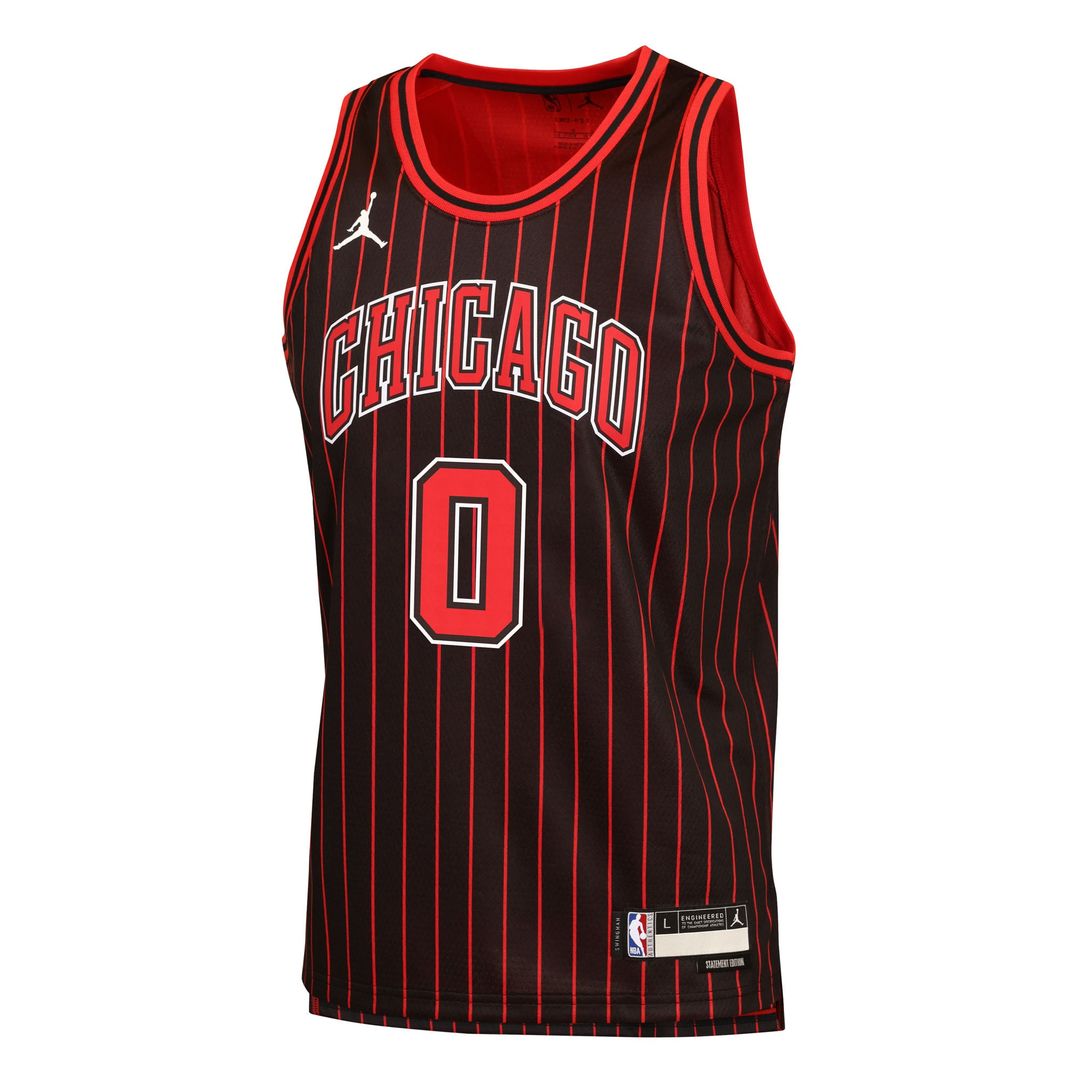 Coby White | Chicago Bulls | Youth Swingman Jersey - Statement Edition - Black