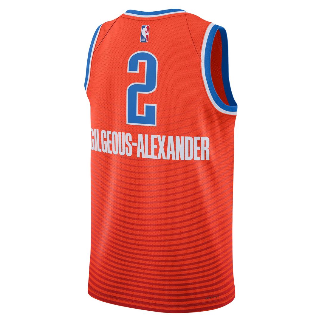 Shai Gilgeous-Alexander | Oklahoma City Thunder | Unisex Swingman Jersey - Statement Edition - Orange
