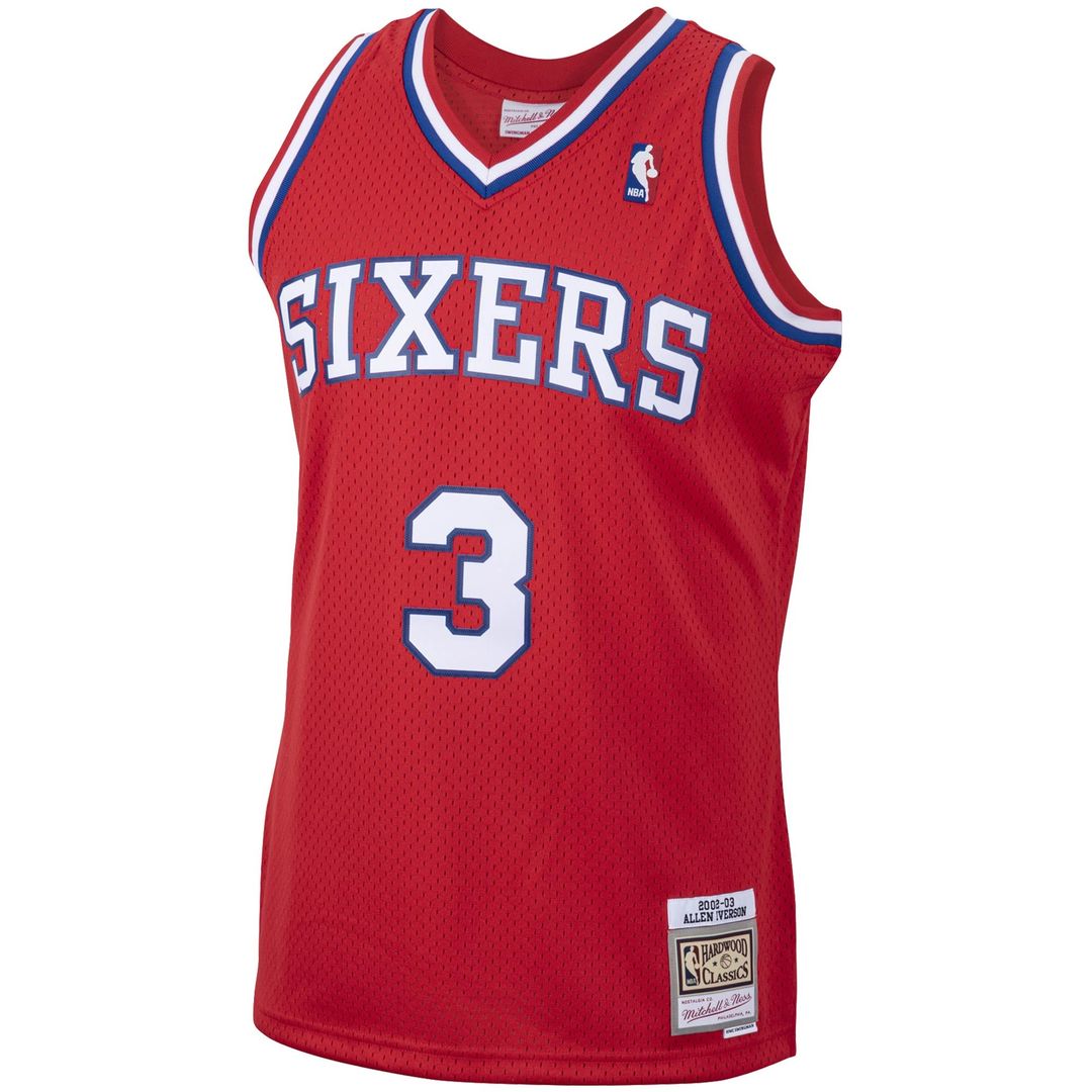 Allen Iverson | Philadelphia 76ers | 2002/03 Hardwood Classics Swingman Jersey - Red