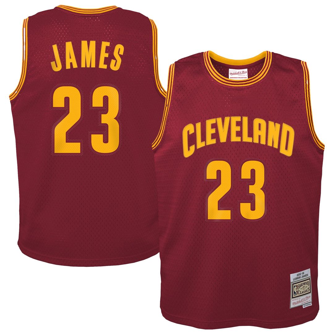 LeBron James | Cleveland Cavaliers | Youth 2015/16 Hardwood Classics Swingman Jersey - Wine