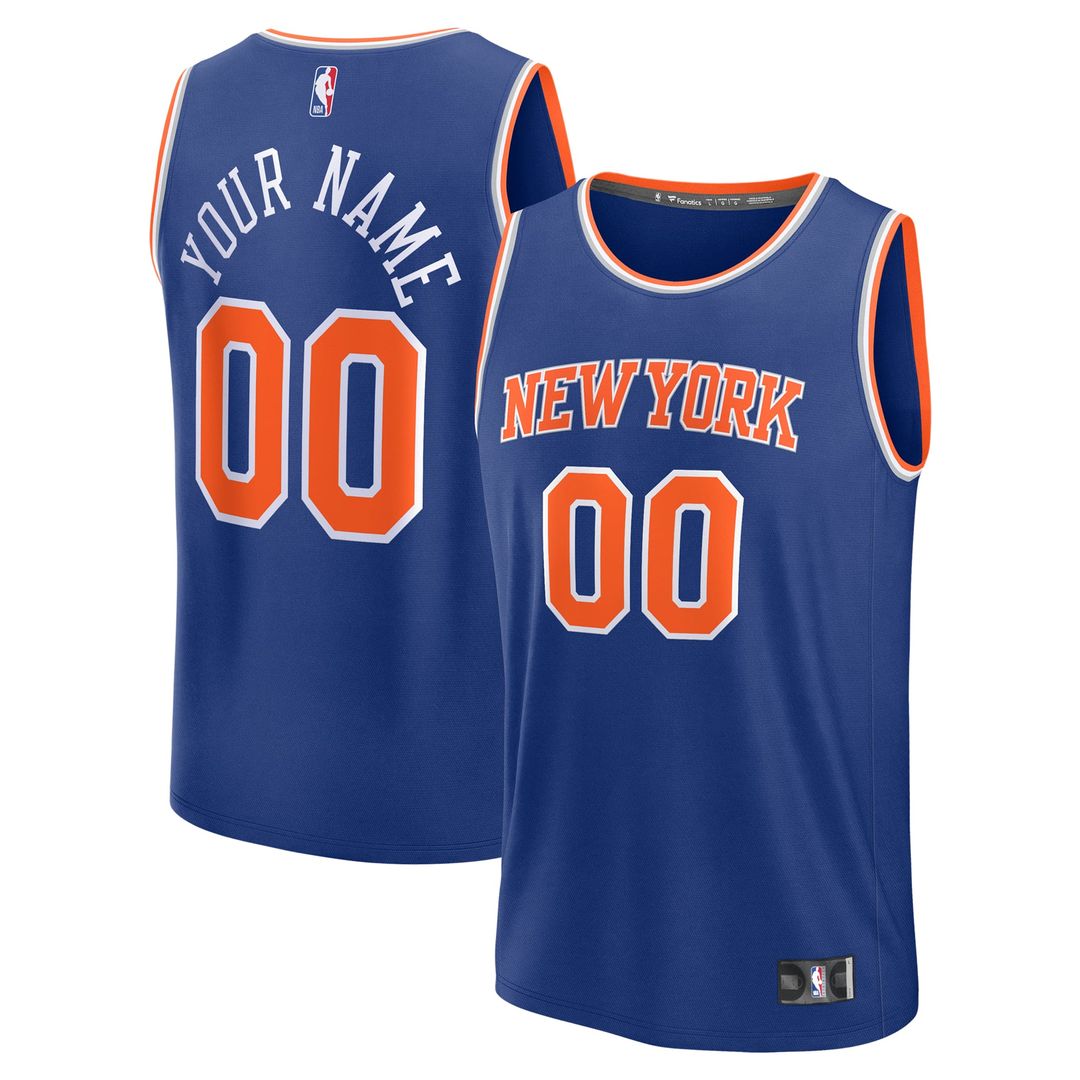 New York Knicks | Youth Fast Break Custom Replica Jersey - Blue - Icon Edition