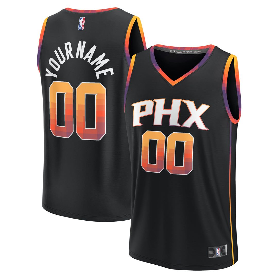 Phoenix Suns | Fast Break Custom Replica Jersey - Black - Statement Edition
