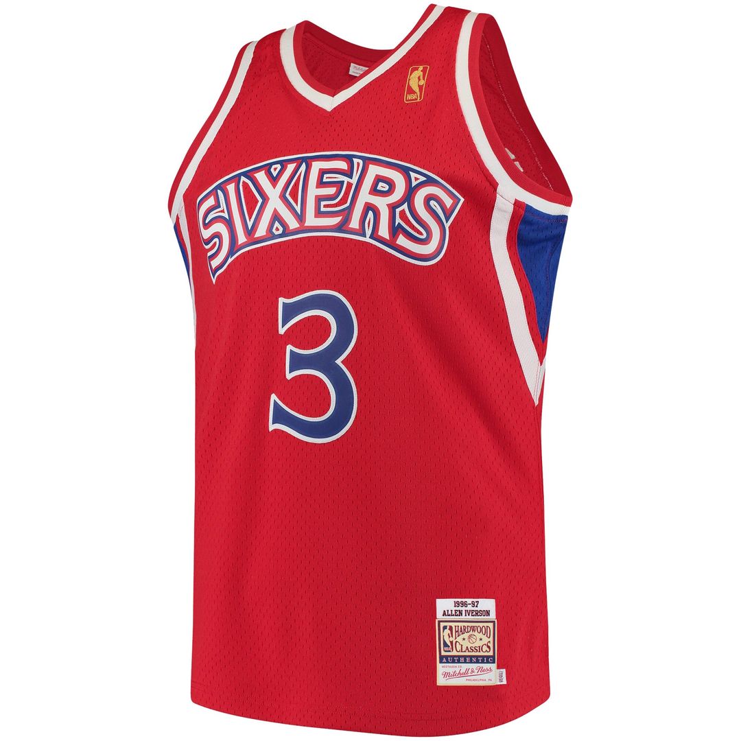 Allen Iverson | Philadelphia 76ers | 1996/97 Hardwood Classics Jersey - Red