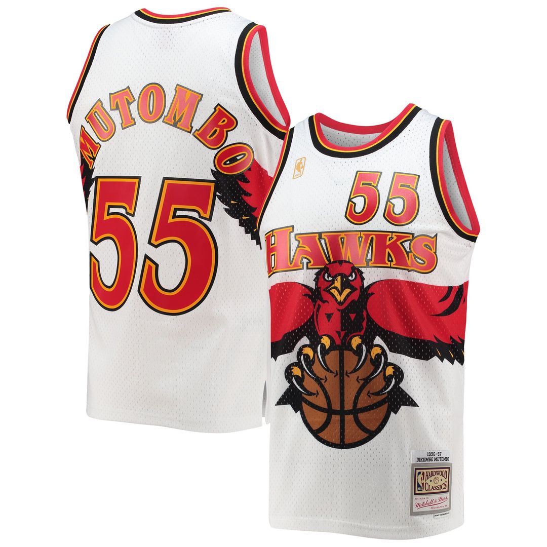 Dikembe Mutombo | Atlanta Hawks | 1996/97 Hardwood Classics Swingman Jersey - White