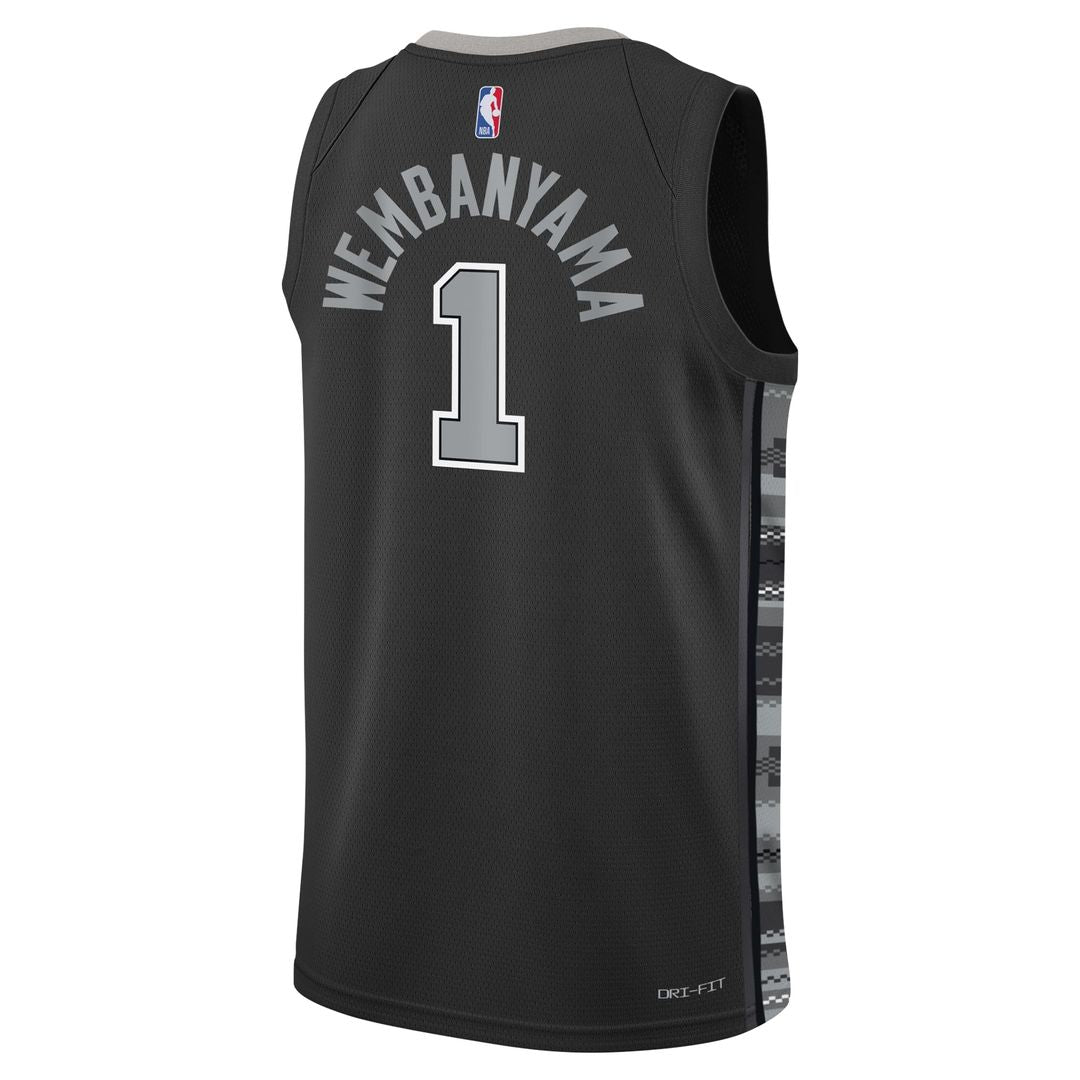 Victor Wembanyama | San Antonio Spurs | Youth Swingman Jersey - Statement Edition - Black