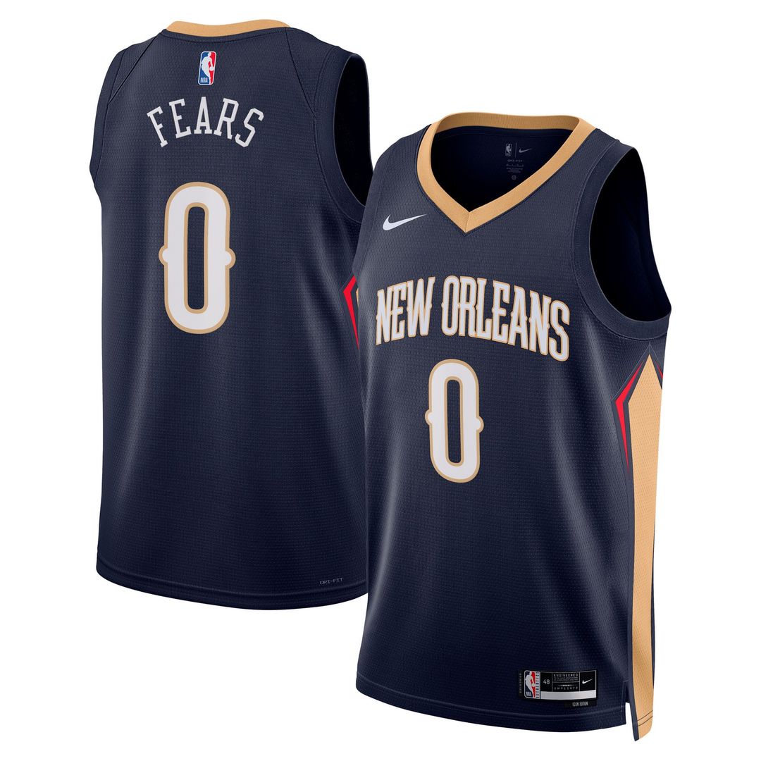 Jeremiah Fears | New Orleans Pelicans | Unisex Swingman Player Jersey - Icon Edition - Navy