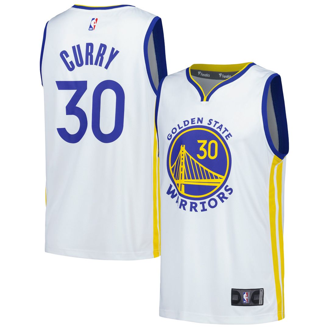 Stephen Curry | Golden State Warriors | Fast Break Replica Player Jersey - Association Edition - White