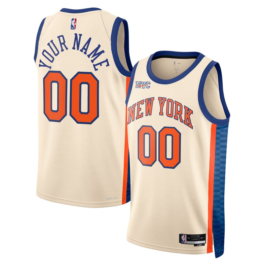 New York Knicks | Unisex 2025/26 City Edition Swingman Custom Jersey - Cream