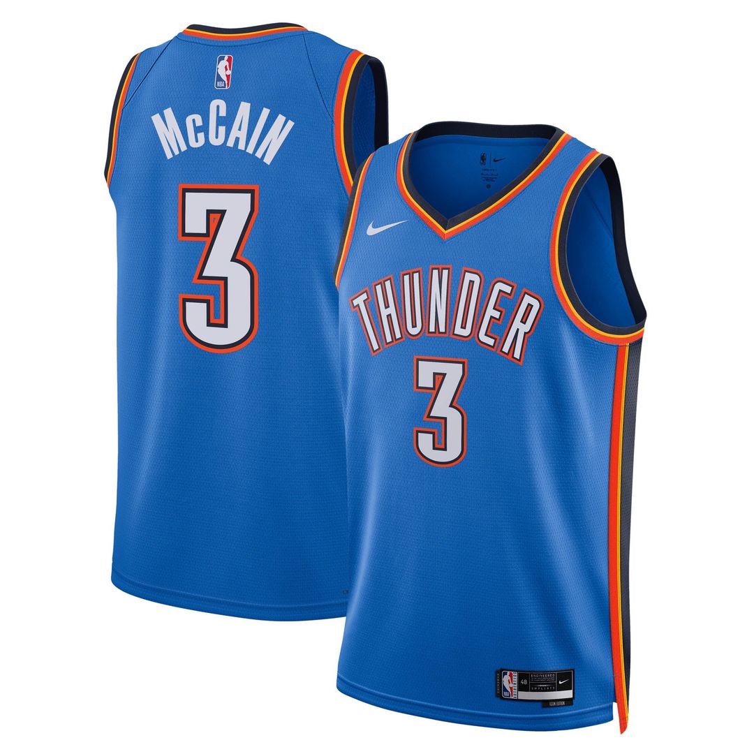 Jared McCain | Oklahoma City Thunder | Unisex Swingman Jersey - Icon Edition - Blue