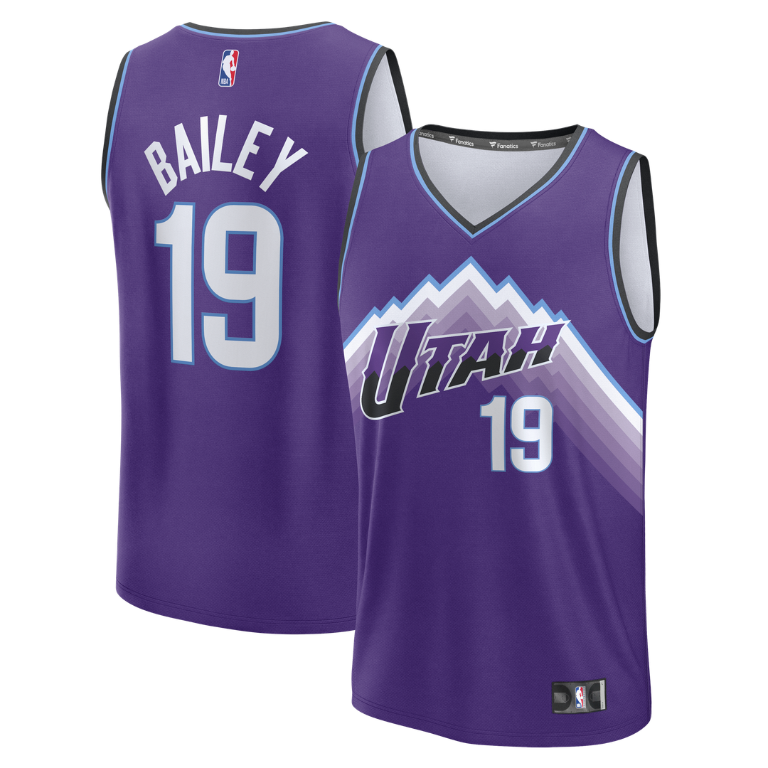 Ace Bailey | Utah Jazz | Fast Break Replica Jersey - Purple - Icon Edition