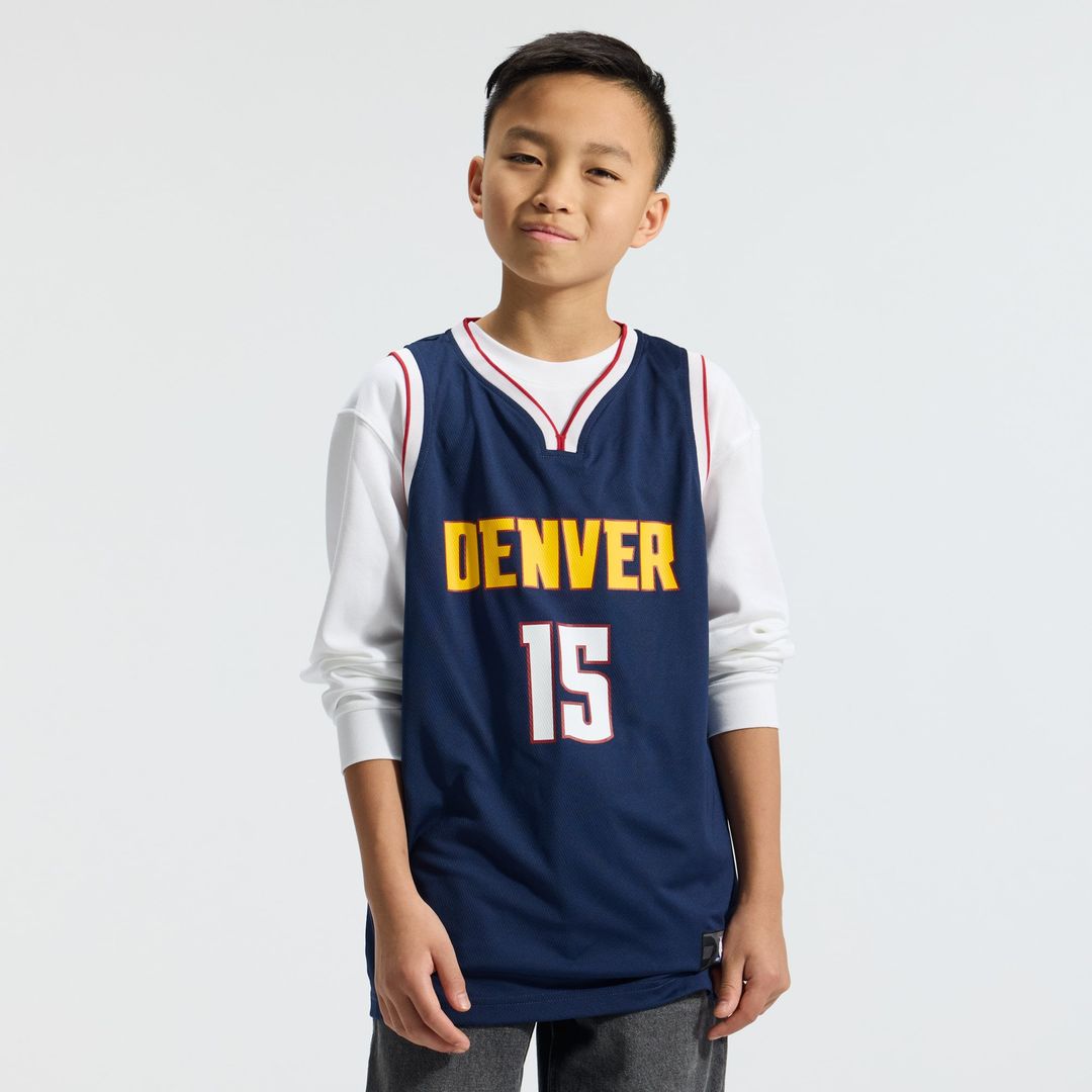Nikola Jokic | Denver Nuggets | Youth Fast Break Replica Player Jersey - Icon Edition - Navy