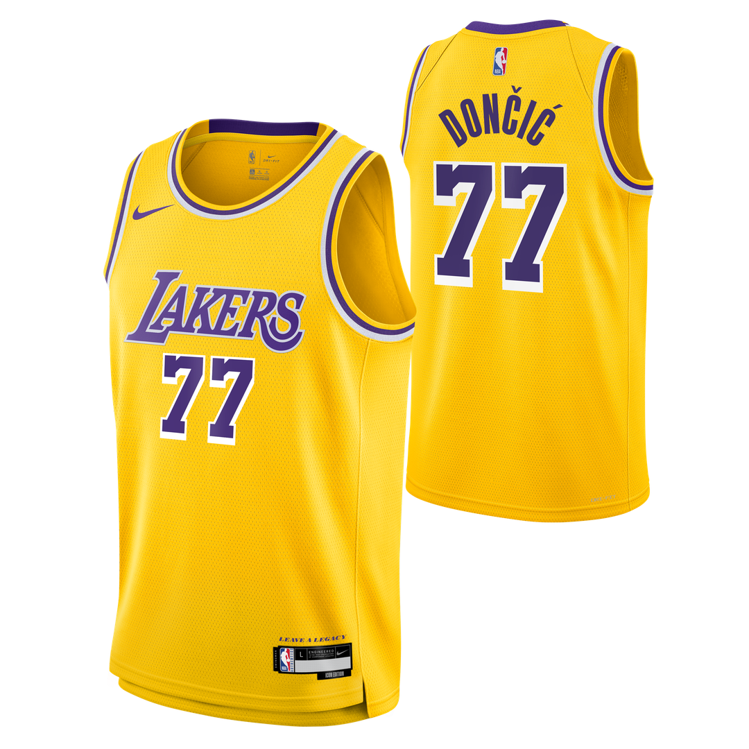 Luka Doncic | Los Angeles Lakers | Unisex Swingman Jersey - Icon Edition - Gold