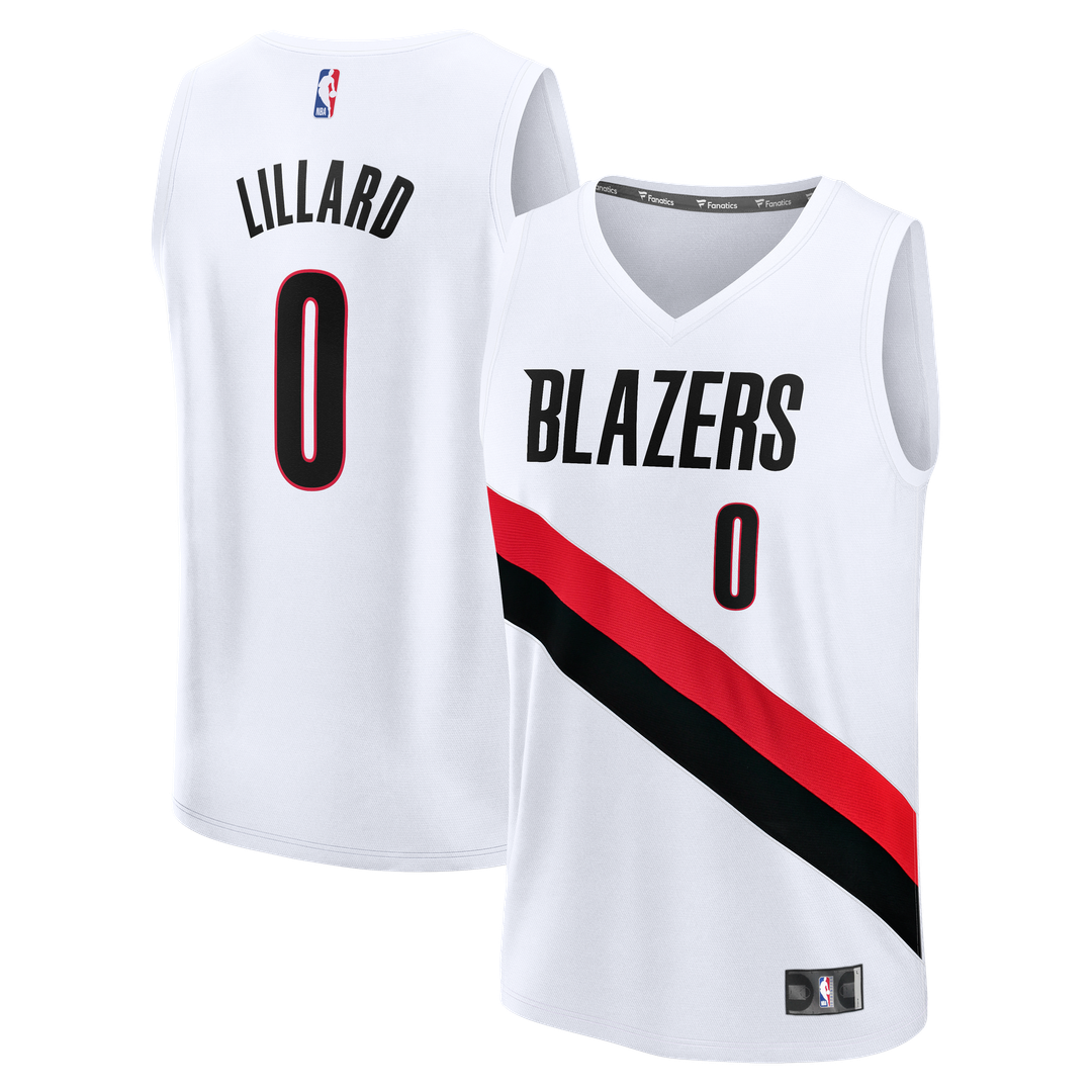 Damian Lillard | Portland Trail Blazers | Youth Fast Break Replica Jersey - White - Association Edition