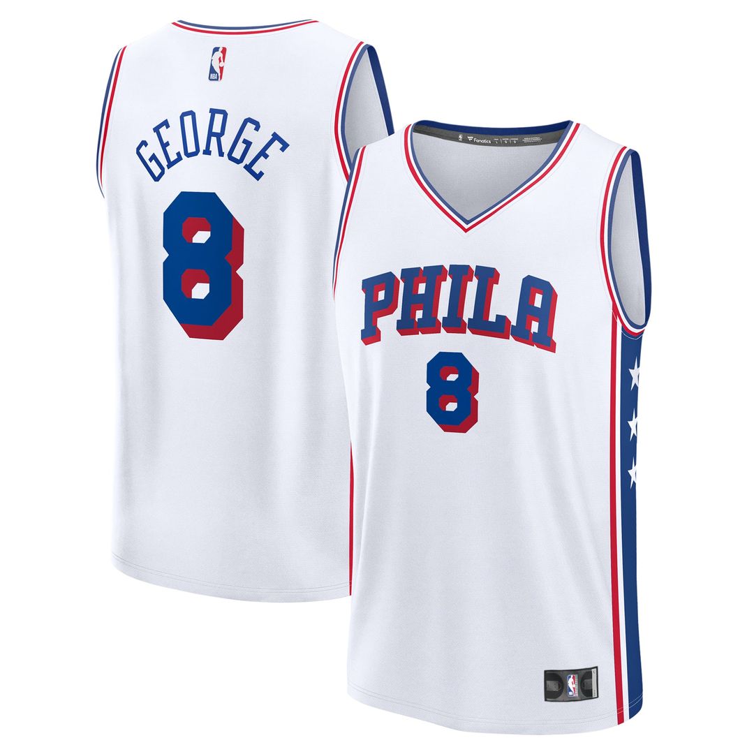 Paul George | Philadelphia 76ers | Youth Fast Break Replica Player Jersey - Association Edition - White
