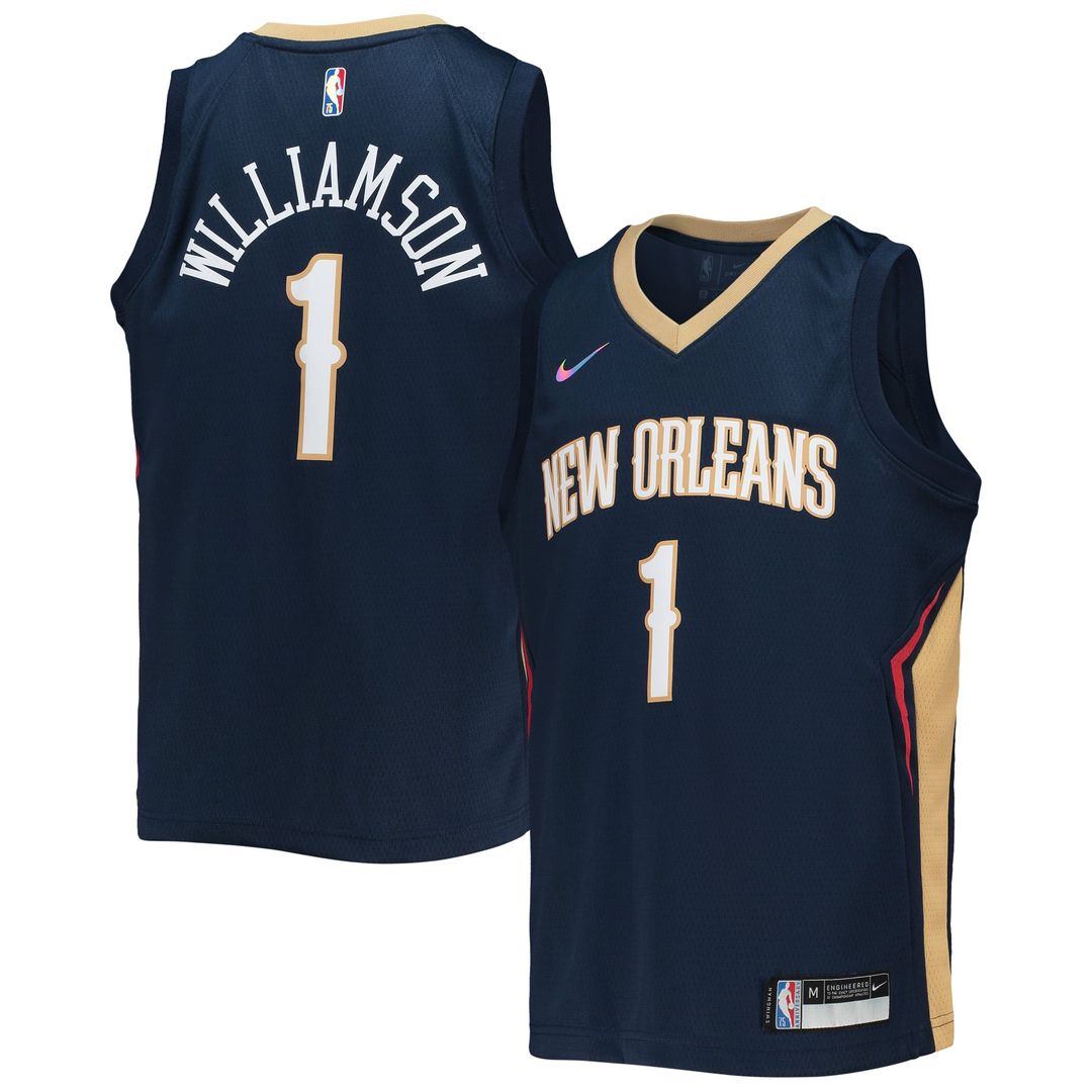 Zion Williamson | New Orleans Pelicans | Youth 2021/22 Diamond Swingman Jersey - Icon Edition - Navy