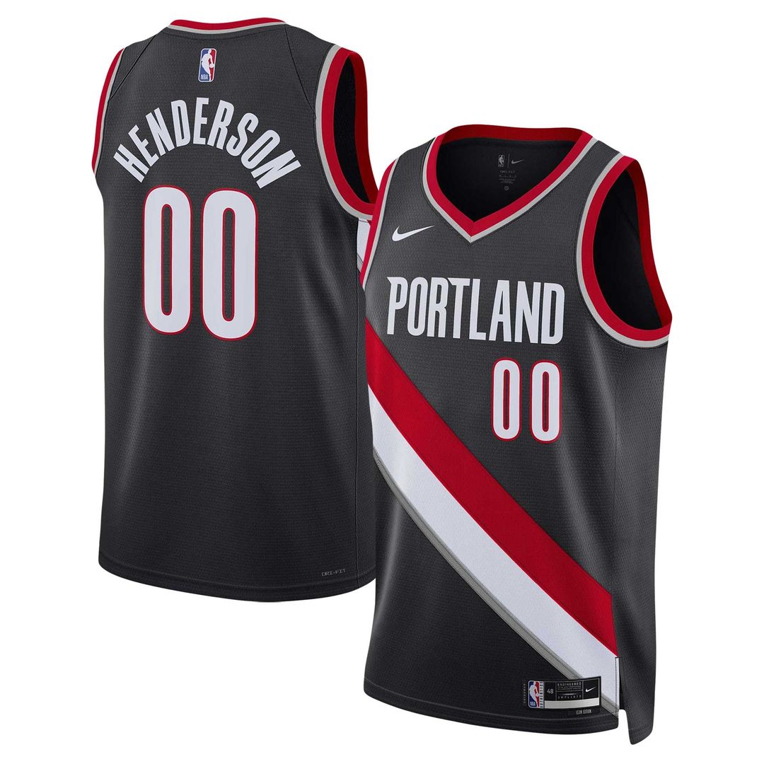 Scoot Henderson | Portland Trail Blazers | Unisex 2023 NBA Draft Swingman Jersey - Icon Edition - Black