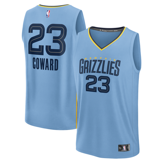 Cedric Coward | Memphis Grizzlies | Fast Break Replica Player Jersey - Statement Edition - Light Blue