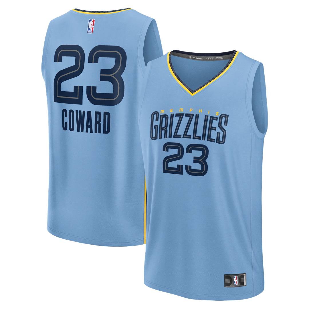 Cedric Coward | Memphis Grizzlies | Fast Break Replica Player Jersey - Statement Edition - Light Blue