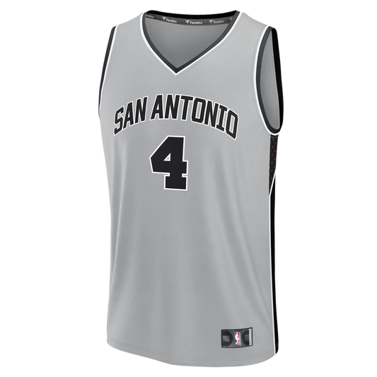 De'Aaron Fox | San Antonio Spurs | Fast Break Jersey - Statement Edition - Silver