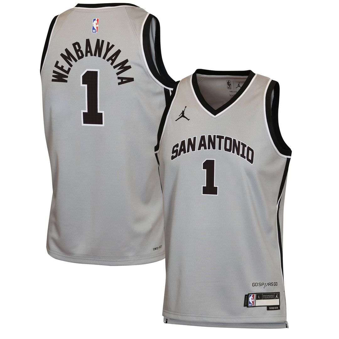 Victor Wembanyama | San Antonio Spurs | Youth Swingman Jersey - Statement Edition - Silver