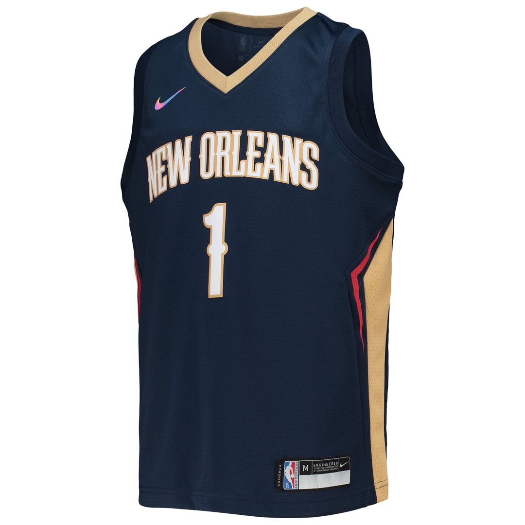 Zion Williamson | New Orleans Pelicans | Youth 2021/22 Diamond Swingman Jersey - Icon Edition - Navy
