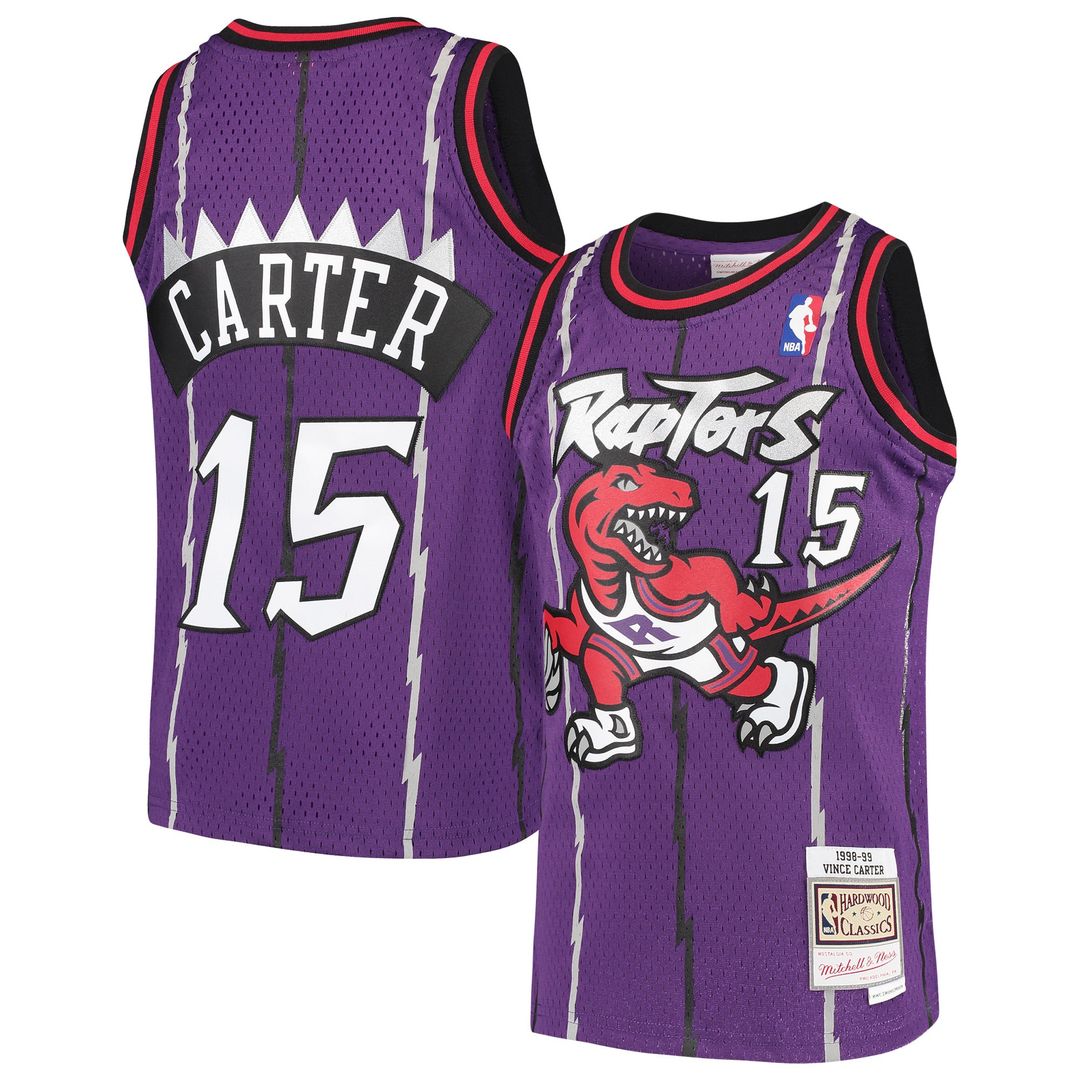 Vince Carter | Toronto Raptors | Youth 1998/99 Hardwood Classics Swingman Throwback Jersey - Purple