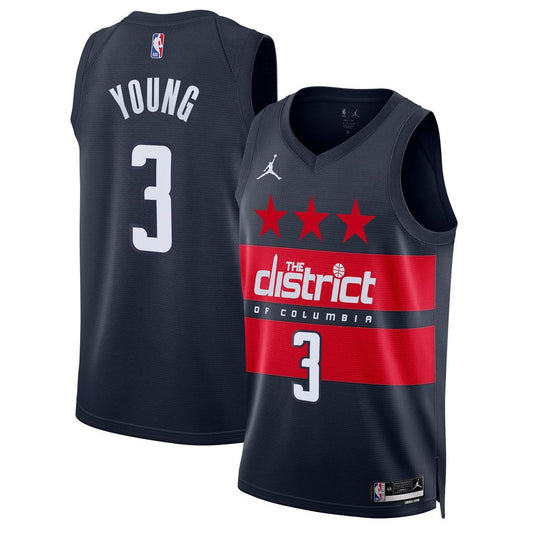 Trae Young | Washington Wizards | Unisex Swingman Jersey - Statement Edition - Navy