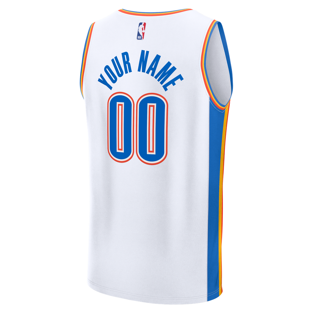 Oklahoma City Thunder | Youth Fast Break Custom Jersey - Association Edition - White
