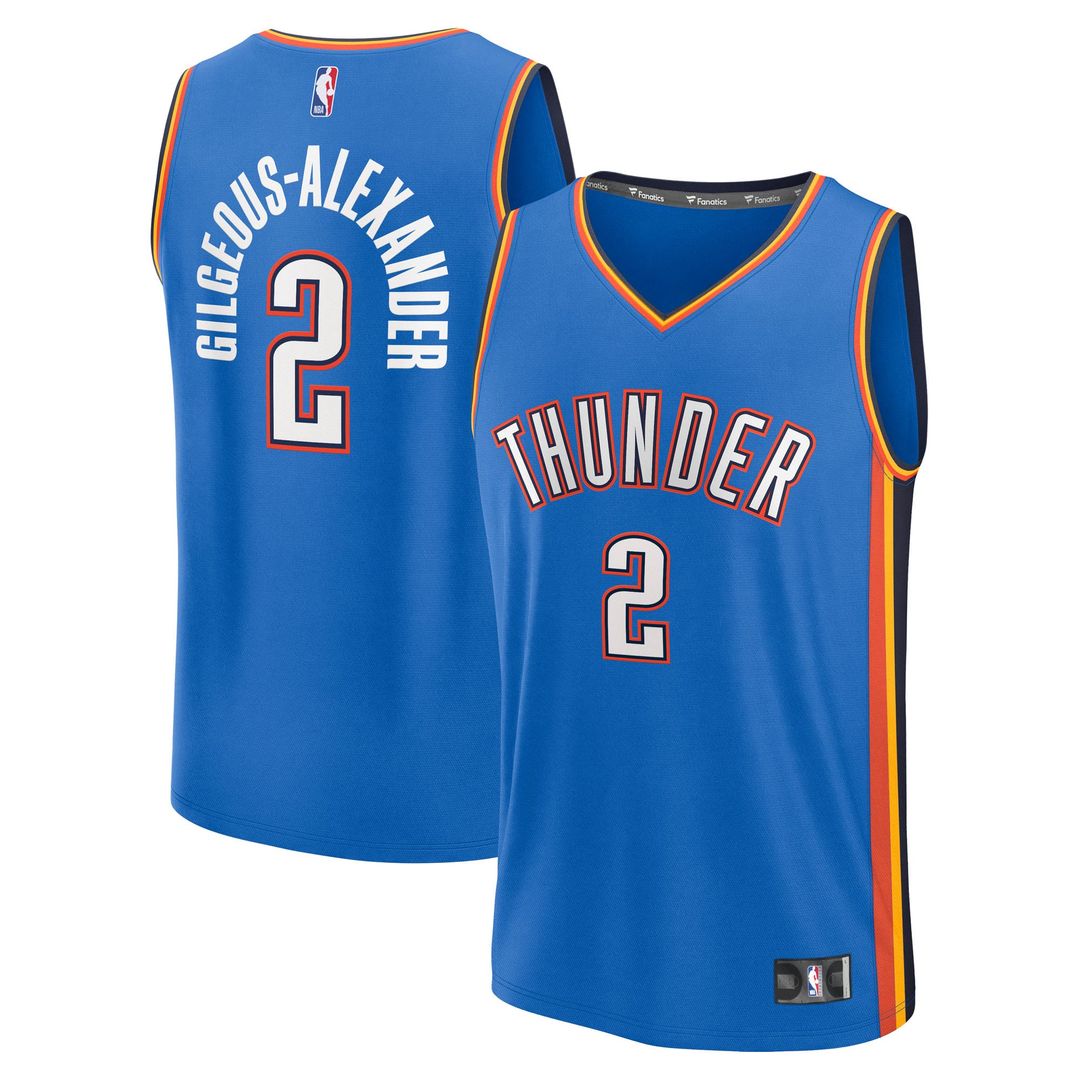 Shai Gilgeous-Alexander | Oklahoma City Thunder | Big & Tall Fast Break Jersey - Icon Edition - Blue