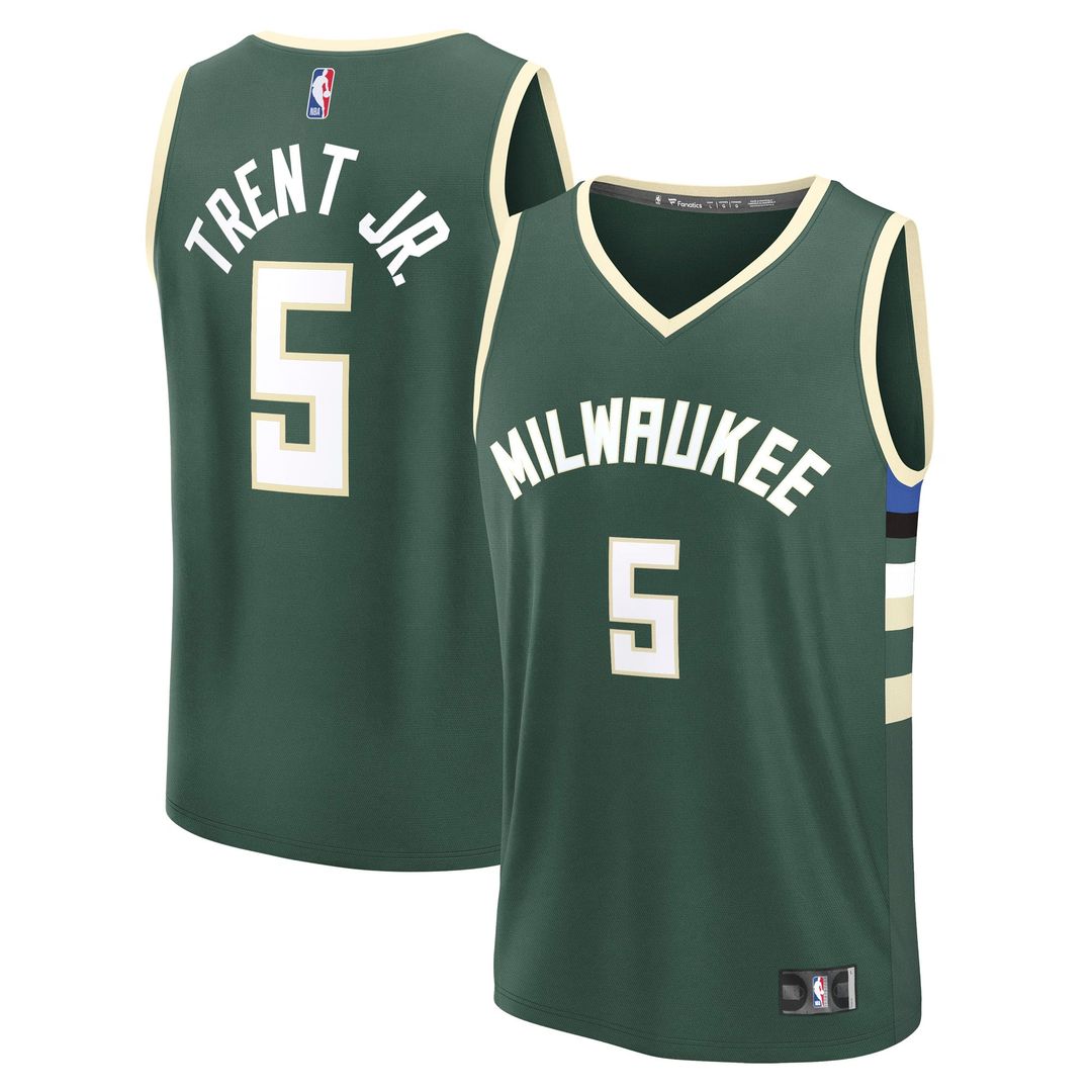 Gary Trent Jr. | Milwaukee Bucks | Fast Break Replica Player Jersey - Icon Edition - Hunter Green