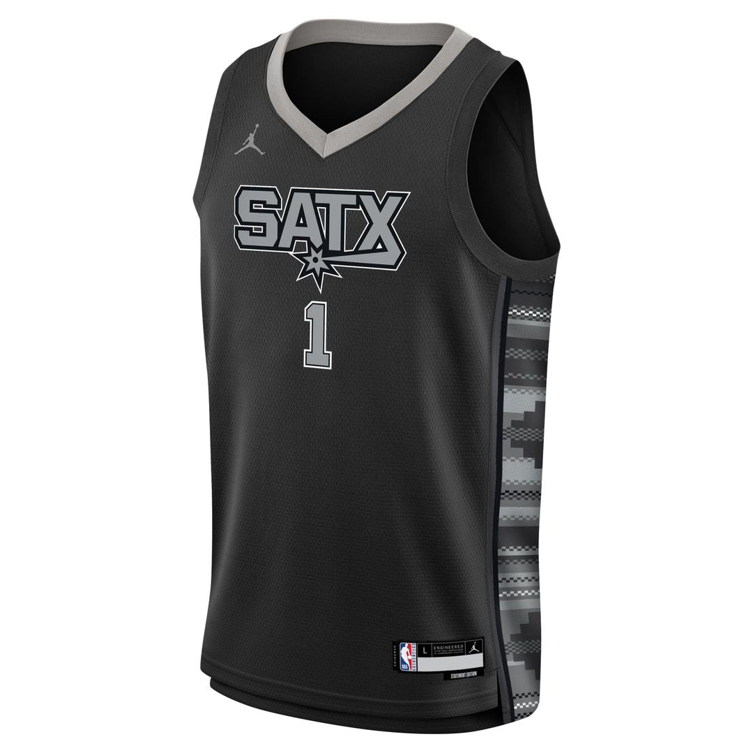 Victor Wembanyama | San Antonio Spurs | Youth Swingman Jersey - Statement Edition - Black