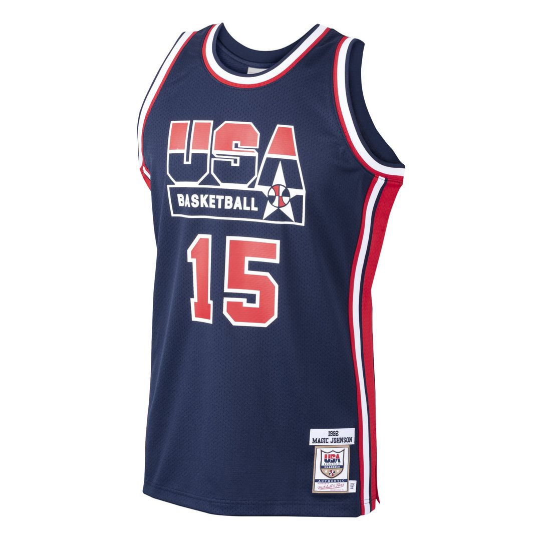 Magic Johnson USA Basketball | Los Angeles Lakers | 1992 Dream Team Jersey - Navy