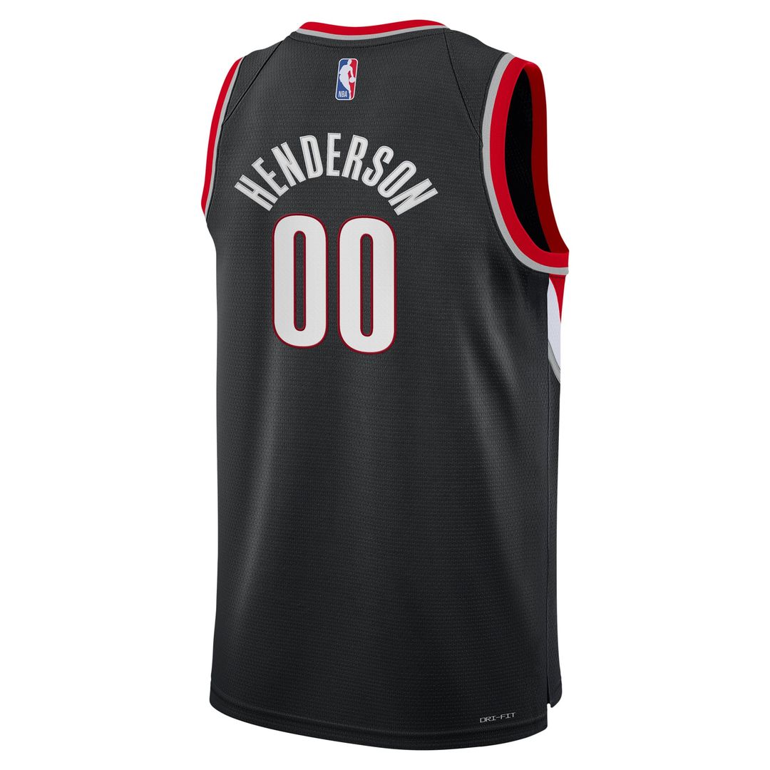 Scoot Henderson | Portland Trail Blazers | Youth Swingman Jersey - Icon Edition - Black