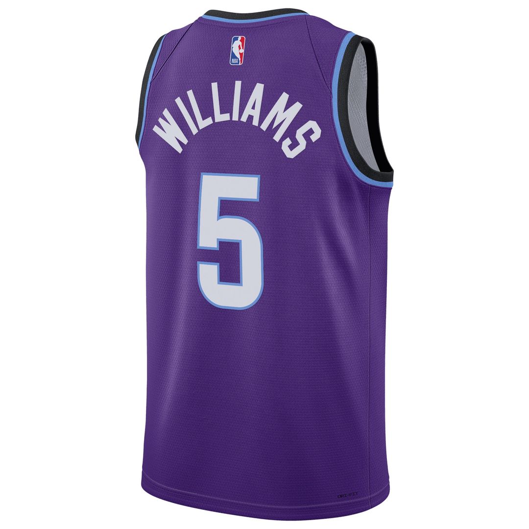 Cody Williams | Utah Jazz | Unisex Swingman Jersey - Icon Edition - Purple