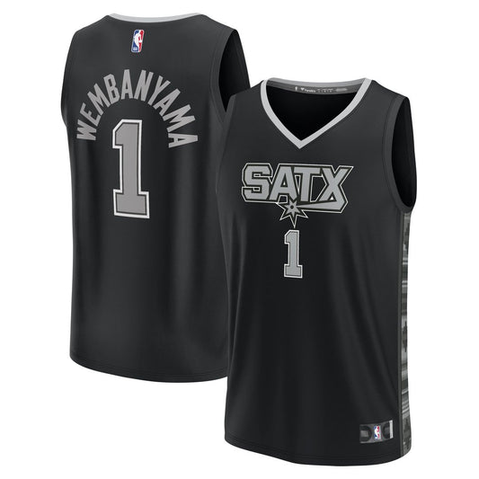 Victor Wembanyama | San Antonio Spurs | Fast Break Player Jersey - Statement Edition - Black