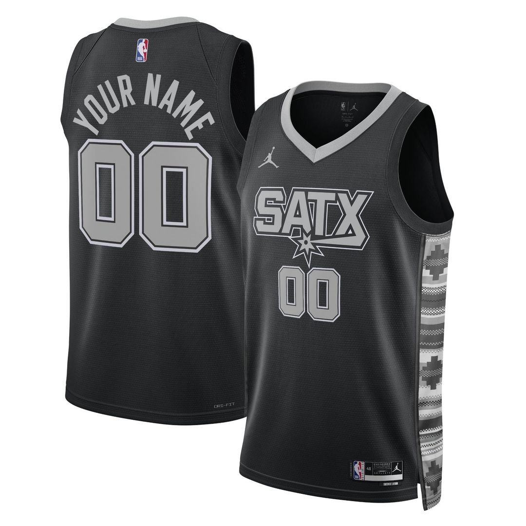 San Antonio Spurs | Unisex 2022/23 Swingman Custom Jersey - Statement Edition - Black