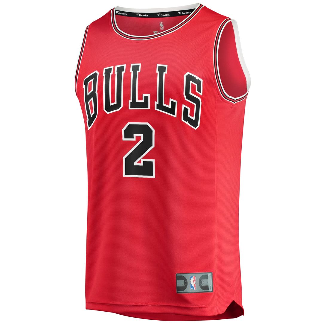 Lonzo Ball | Chicago Bulls | Youth Fast Break Road Replica Jersey - Icon Edition - Red