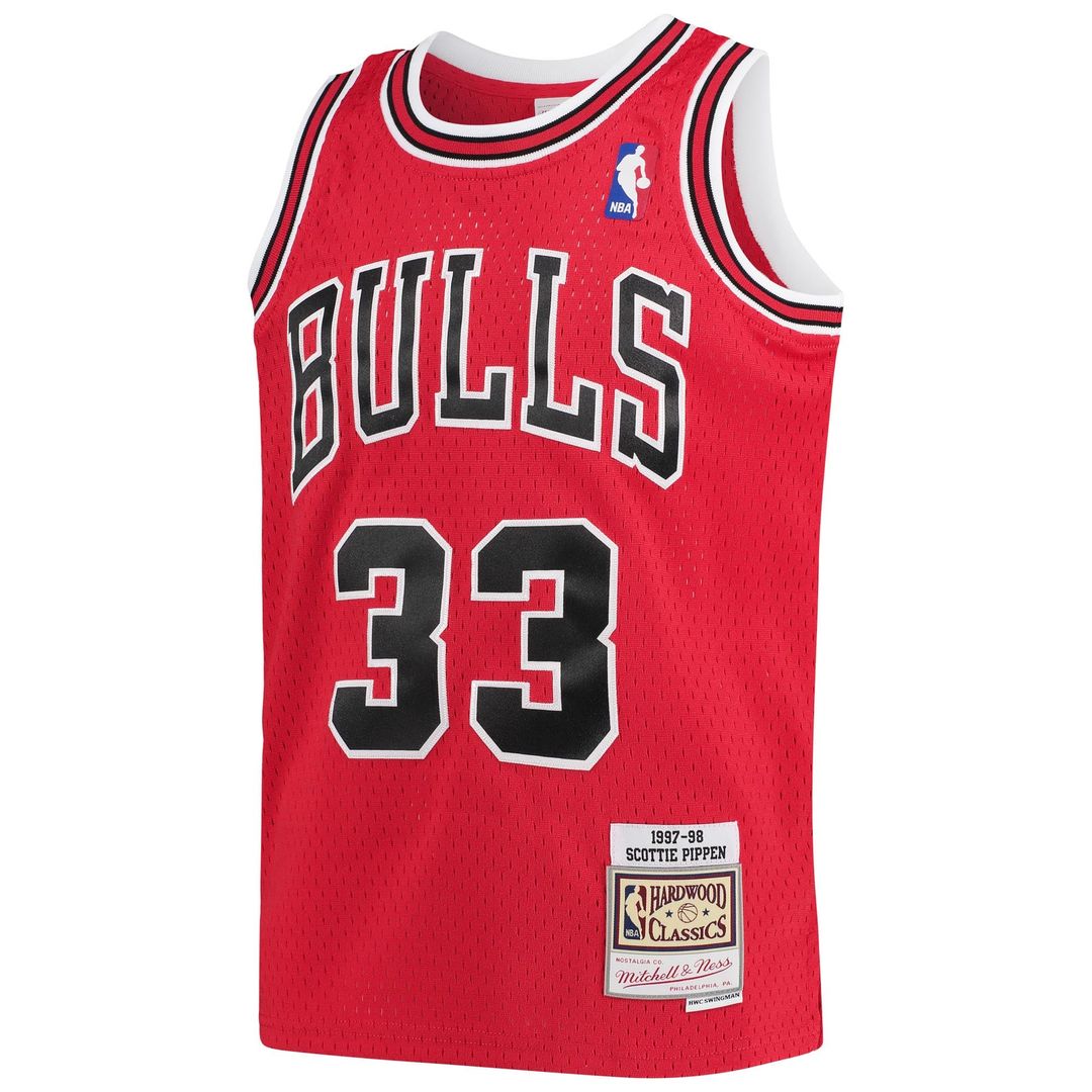 Scottie Pippen | Chicago Bulls | Youth 1997 - 98 Hardwood Classics Swingman Jersey - Red