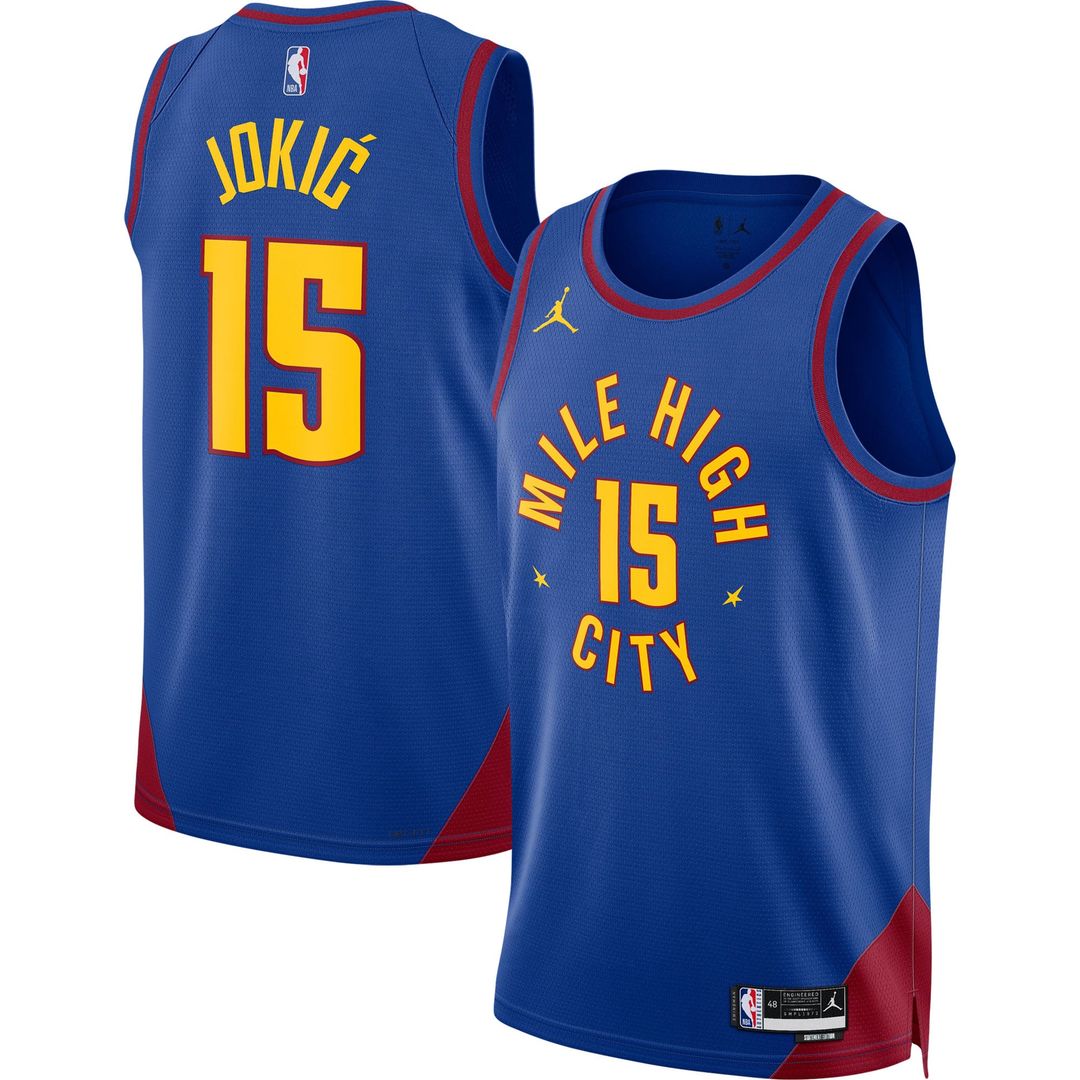 Nikola Jokic | Denver Nuggets | Unisex Swingman Jersey - Statement Edition - Blue